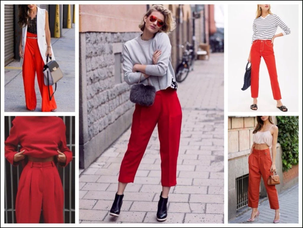Kırmızı pantolon Pantolon Kombinleri Nelerdir?