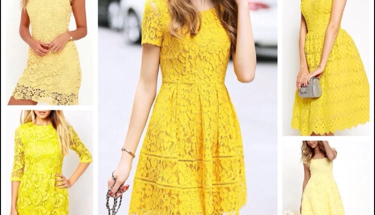Sarı Elbise Kombinleri14
