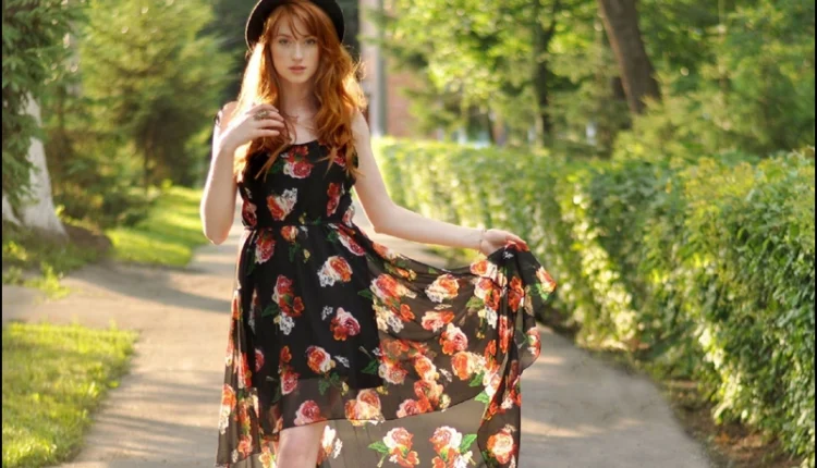 Yazlık Çiçek Desenli Elbise Modelleri9