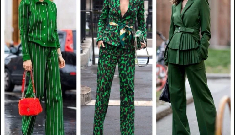 Yeşil Pantolon Kombinleri Bayan20