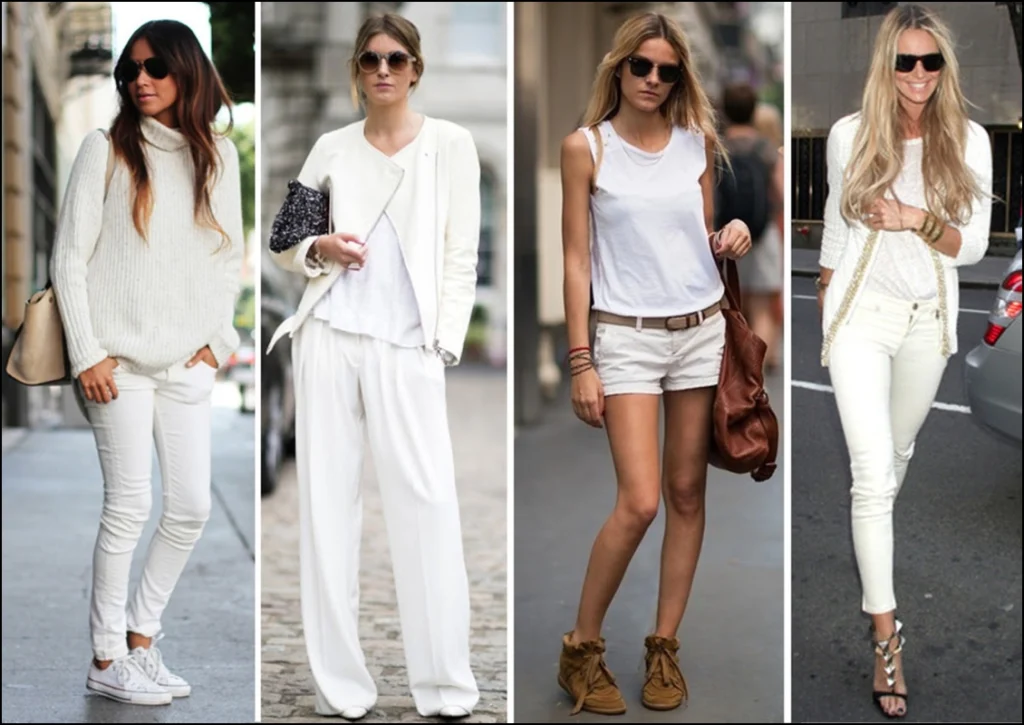 Beyaz Pantolon Kombinleri