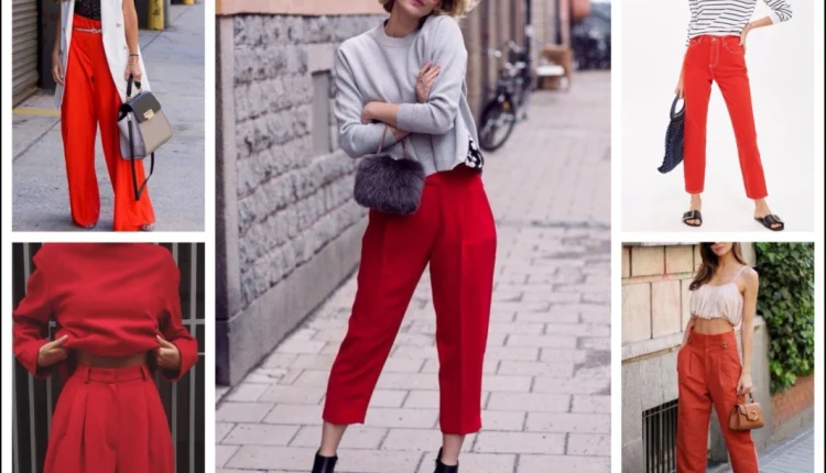 Kırmızı Pantolon Kombinlerinde Renk Seçenekleri